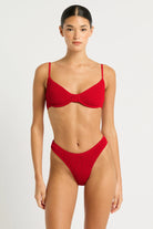 Bond Eye Bond Eye Gracie Balconette - Baywatch Red Recycled BOUND465R Bond Eye Gracie Balconette | Australia Splash Swimwear Bikini Tops O/S 9347760731180
