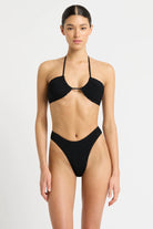 Bond Eye Bond Eye Jean Triangle - Black Eco BOUND467E Bond Eye Jean Triangle - Black Eco Splash Swimwear Bikini Tops O/S 9347760590787