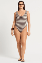 Bond Eye Bond Eye Mara One Piece - Sable Stripe BOUND004DS Bond Eye Mara One Piece - Sable Stripe Splash Swimwear Bikini Bottoms O/S