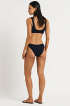 Bond Eye Bond Eye Maven Crop - Onyx Leopard Jacquard BOUND836L-O Maven Crop - Onyx | Bond Eye Splash Swimwear Bikini Tops Onyx / O/S 9347760769008
