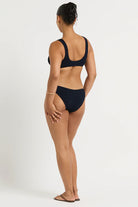 Bond Eye Bond Eye Maven Crop - Onyx Leopard Jacquard BOUND836L-O Maven Crop - Onyx | Bond Eye Splash Swimwear Bikini Tops Onyx / O/S 9347760769008