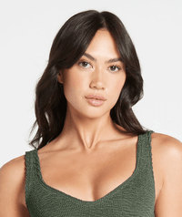 Bond Eye Bond Eye Nino Crop Eco - Khaki BOUND234E Splash Swimwear Bikini Tops O/S 9347760467454