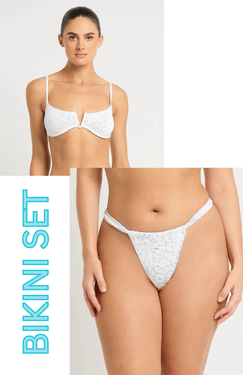 Bond Eye Bond Eye Nora Balconette & Georgia  Brief Bikini Set - Optic White Leopard Bond Eye Nora Balconette & Georgia  Brief Bikini Set - Optic White Leopard Splash Swimwear Bikini Set O/S 1000028910