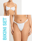 Bond Eye Bond Eye Nora Balconette & Georgia  Brief Bikini Set - Optic White Leopard Bond Eye Nora Balconette & Georgia  Brief Bikini Set - Optic Splash Swimwear Bikini Set O/S 1000028910
