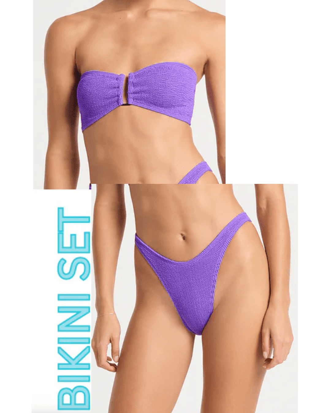 Bond Eye Bond Eye Pip Blake Bandeau & Pip Scene Brief - Violet Bond Eye Pip Blake Bandeau & Pip Scene Brief - Violet Splash Swimwear Bikini Set O/S