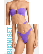 Bond Eye Bond Eye Pip Blake Bandeau & Pip Scene Brief - Violet Bond Eye Pip Blake Bandeau & Pip Scene Brief - Violet Splash Swimwear Bikini Set O/S