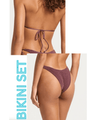 Bond Eye Bond Eye Ring Ingrid Tri &  Scene Brief -  Amarena Lurex Micro Bond Eye Ring Ingrid Tri &  Scene Brief -  Amarena Lurex Micro Splash Swimwear Bikini Set O/S