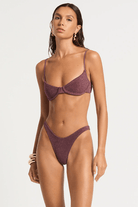 Bond Eye Bond Eye Scene Brief -Amarena Lurex Micro BOUND774LM Bond Eye Scene Brief -Amarena Lurex Micro Splash Swimwear O/S