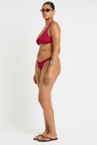 Bond Eye Bond Eye Shimmer Cord Scene Brief - Wine BE4010MC Bond Eye Shimmer Cord Scene Brief - Wine Splash Swimwear Bikini Bottoms O/S 9362733029187