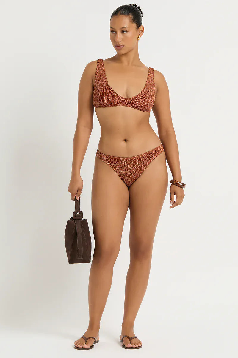 Bond Eye Bond Eye Sign Brief - Ginger BOUND048W-O Sign Brief - Ginger | Bond Eye Splash Swimwear Bikini Bottoms Ginger / O/S 1000031627