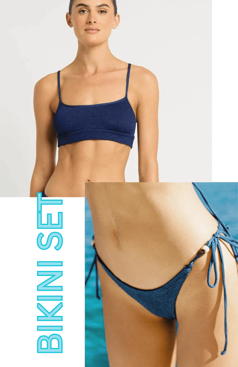 Bond Eye Bond Eye Strap Saint Top & Tie Side Vista Brief Bikini Set - Midnight Shimmer Bond Eye Strap Saint Top & Tie Side Vista Brief Bikini Set - Midnight Shimmer Splash Swimwear Bikini Set O/S 1000028729