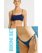 Bond Eye Bond Eye Strap Saint Top & Tie Side Vista Brief Bikini Set - Midnight Shimmer Bond Eye Strap Saint Top & Tie Side Vista Brief Bikini Set Splash Swimwear Bikini Set O/S 1000028729