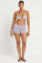 Bond Eye Bond Eye Stripe Micro Beaded Astrid Crop - Volley BE3760SM Bond Eye Stripe Micro Beaded Astrid Crop - Volley Splash Swimwear Bikini Tops O/S 9362733003545