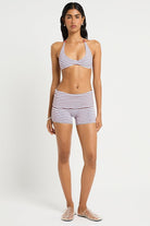 Bond Eye Bond Eye Stripe Micro Beaded Astrid Crop - Volley BE3760SM Bond Eye Stripe Micro Beaded Astrid Crop - Volley Splash Swimwear Bikini Tops O/S 9362733003545