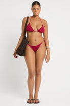 Bond Eye Bond Eye Stripe Micro Beaded Tie Side Vista Brief Bond Eye Stripe Micro Beaded Tie Side Vista Brief Splash Swimwear Bikini Bottoms