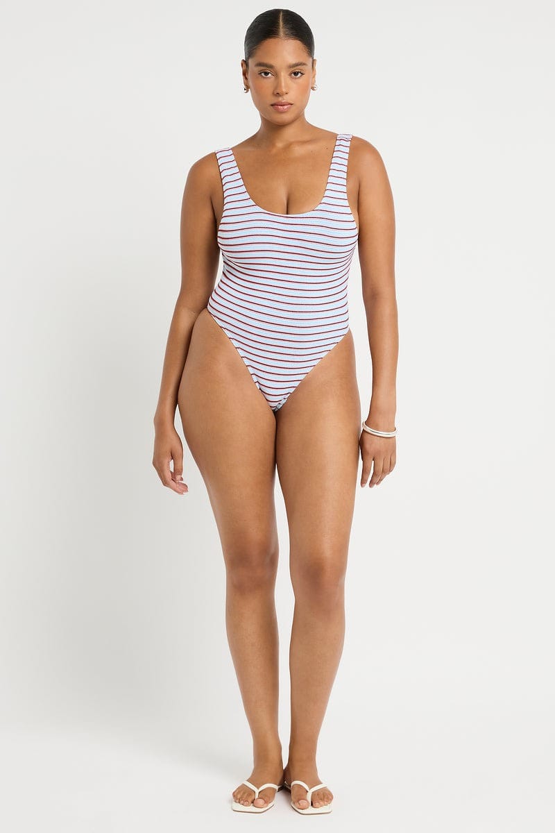 Bond Eye Bond Eye Stripe Micro Maxam 1 Pce - Volley BE1007SM Bond Eye Stripe Micro Maxam 1 Pce - Volley Splash Swimwear One Piece O/S 9362733003583