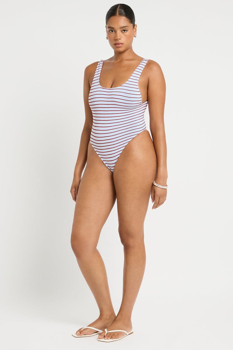 Bond Eye Bond Eye Stripe Micro Maxam 1 Pce - Volley BE1007SM Bond Eye Stripe Micro Maxam 1 Pce - Volley Splash Swimwear One Piece O/S 9362733003583