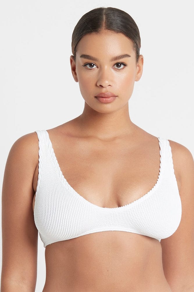 Bond Eye Eco Scout Crop - Optic White BOUND060E Bond Eye Eco Scout Crop - Optic White Splash Swimwear Bikini Tops O/S 9347760378682