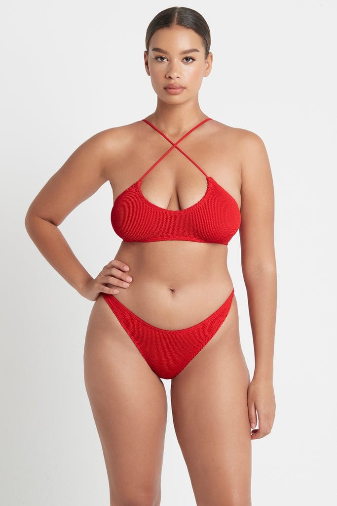 Bond Eye Eco Sinner Brief - Baywatch Red BOUND050E Splash Swimwear Cheeky Bikini Bottoms O/S 9347760378064