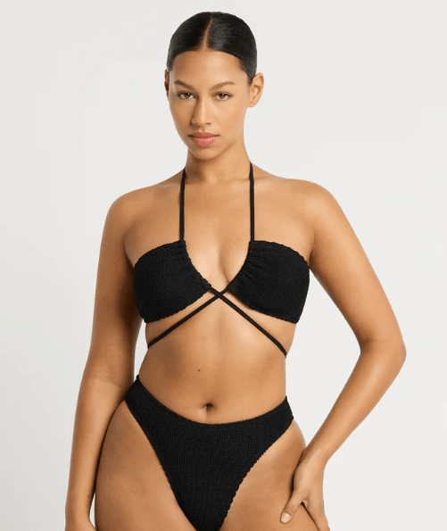 Bond Eye Jean Triangle - Black Eco BOUND467E Splash Swimwear Bikini Tops O/S 9347760590787