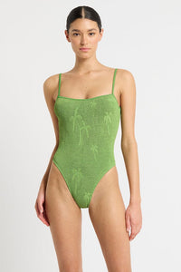 Bond Eye Low Palace One Piece - Matcha Palm BOUND354P Bond Eye Low Palace One Piece - Matcha Palm Splash Swimwear One Pieces O/S 9347760591241