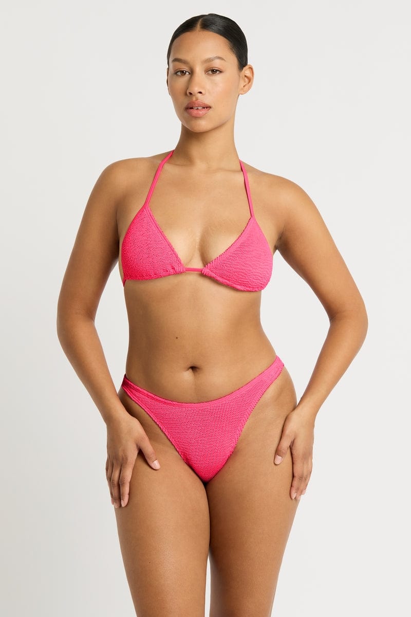 Bond Eye Bikini Tops BOUND366R O/S Luana Triangle - Neon Azalea Bond Eye Luana Triangle - Emerald Tiger