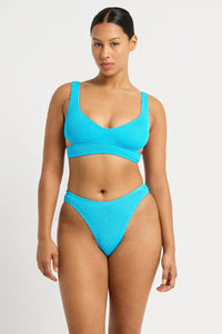 Bond Eye Nino Crop - Cyan Recycled BOUND234R Splash Swimwear Bikini Tops O/S 9347760618276