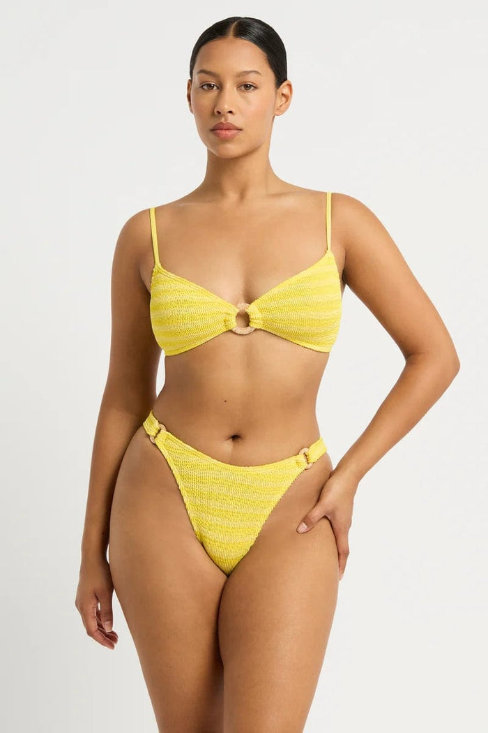 Bond Eye Bikini Bottoms BOUND415L O/S Ring Scene Brief - Limoncello Stripe