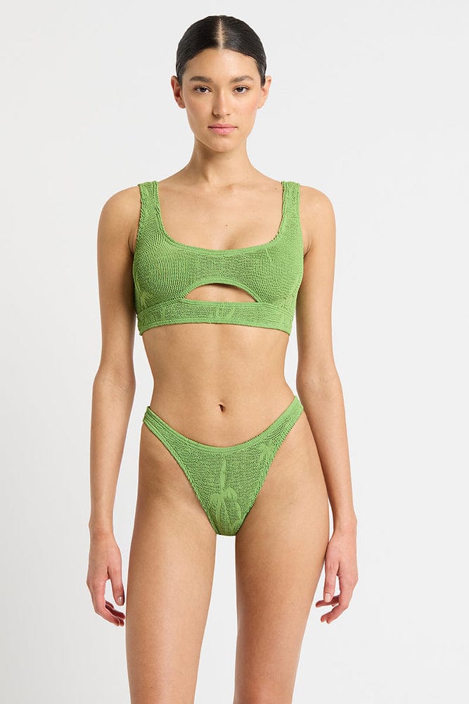 Bond Eye Scene Brief - Matcha Palm BOUND047P Bond Eye Scene Brief - Matcha Palm Splash Swimwear Cheeky Bikini Bottoms O/S 9347760591722