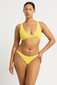 Bond Eye Scout Crop - Limoncello Stripe BOUND060L Splash Swimwear Bikini Tops O/S 9347760618405