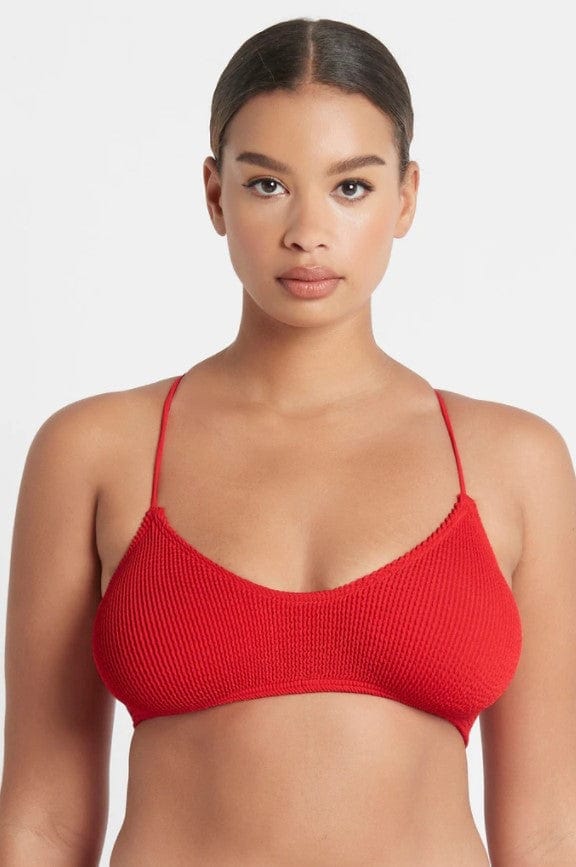 Bond Eye Selena Crop Eco - Baywatch Red BOUND056E Splash Swimwear Bikini Tops O/S 9347760378095