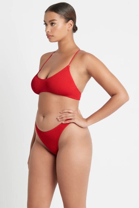 Bond Eye Selena Crop Eco - Baywatch Red BOUND056E Splash Swimwear Bikini Tops O/S 9347760378095