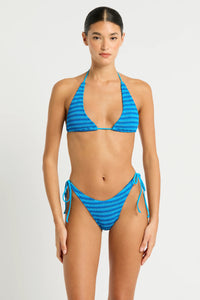 Bond Eye Serenity Brief - Turquoise Stripe BOUND106LS Bond Eye Serenity Brief - Turquoise Stripe Splash Swimwear Cheeky Bikini Bottoms O/S 9347760641434