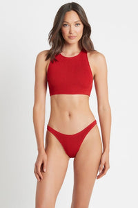 Bond Eye Sydney Crop Eco - Baywatch Red BOUND066E Splash Swimwear Bikini Tops O/S 9347760378637