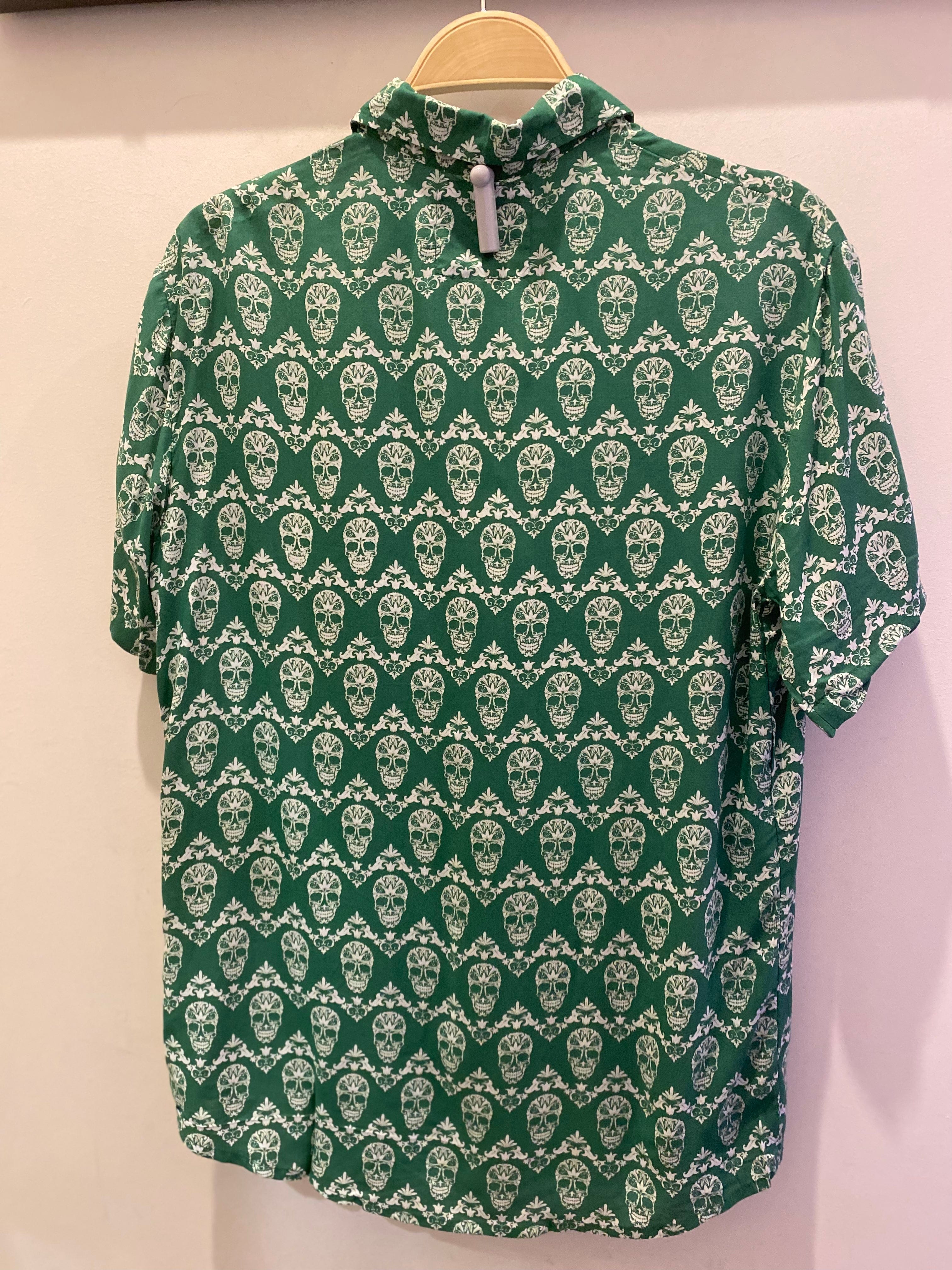 Bouton Bleu Men's Slim Fit Shirt - Reis Green Splash Swimwear Mens
