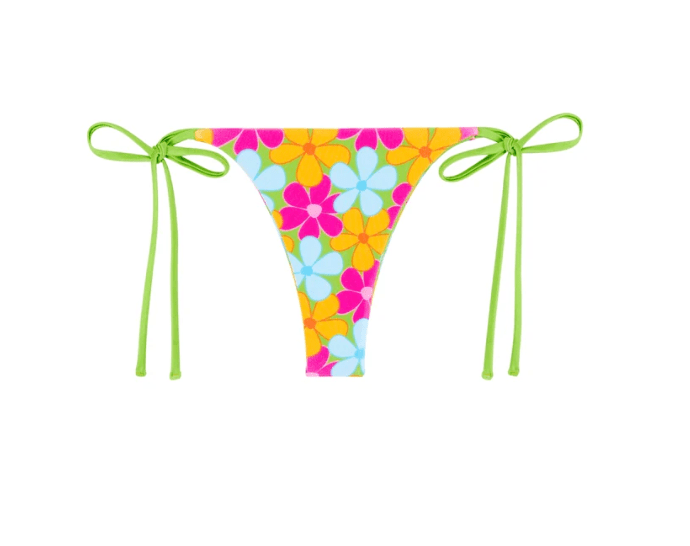 Budgy Smuggler Avalon Bottoms In Fluro Flowers Splash Swimwear Bikini Bottoms