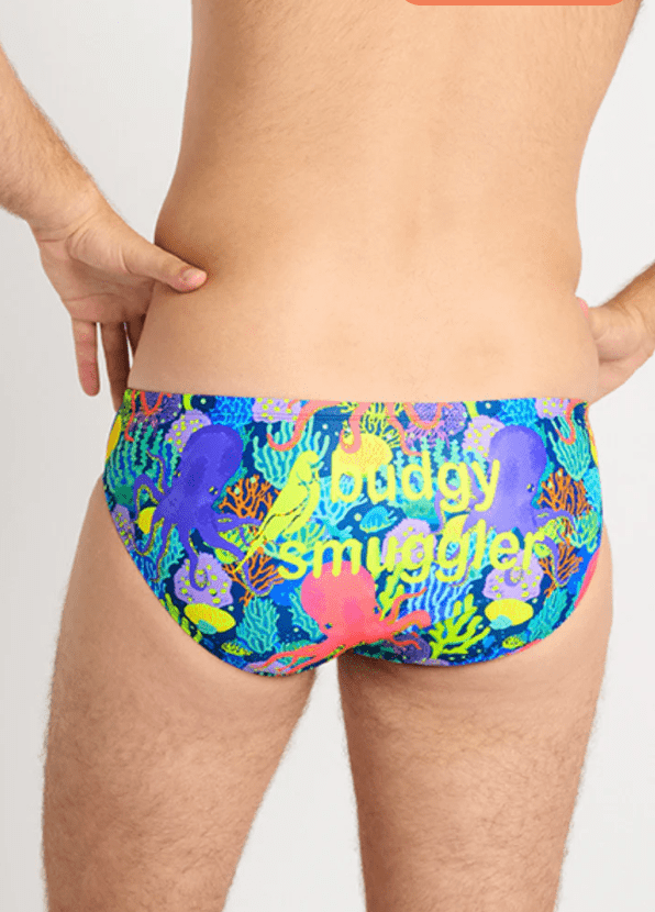 Budgy Smuggler Coral Reef Budgy Smuggler Palm Trees Splash Swimwear Mens Swimwear