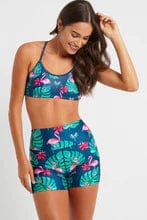 Budgy Smuggler Flamingo Booty Shorts Budgy Smuggler - Baggy Greens Splash Swimwear Bikini Bottoms 16 1000013271