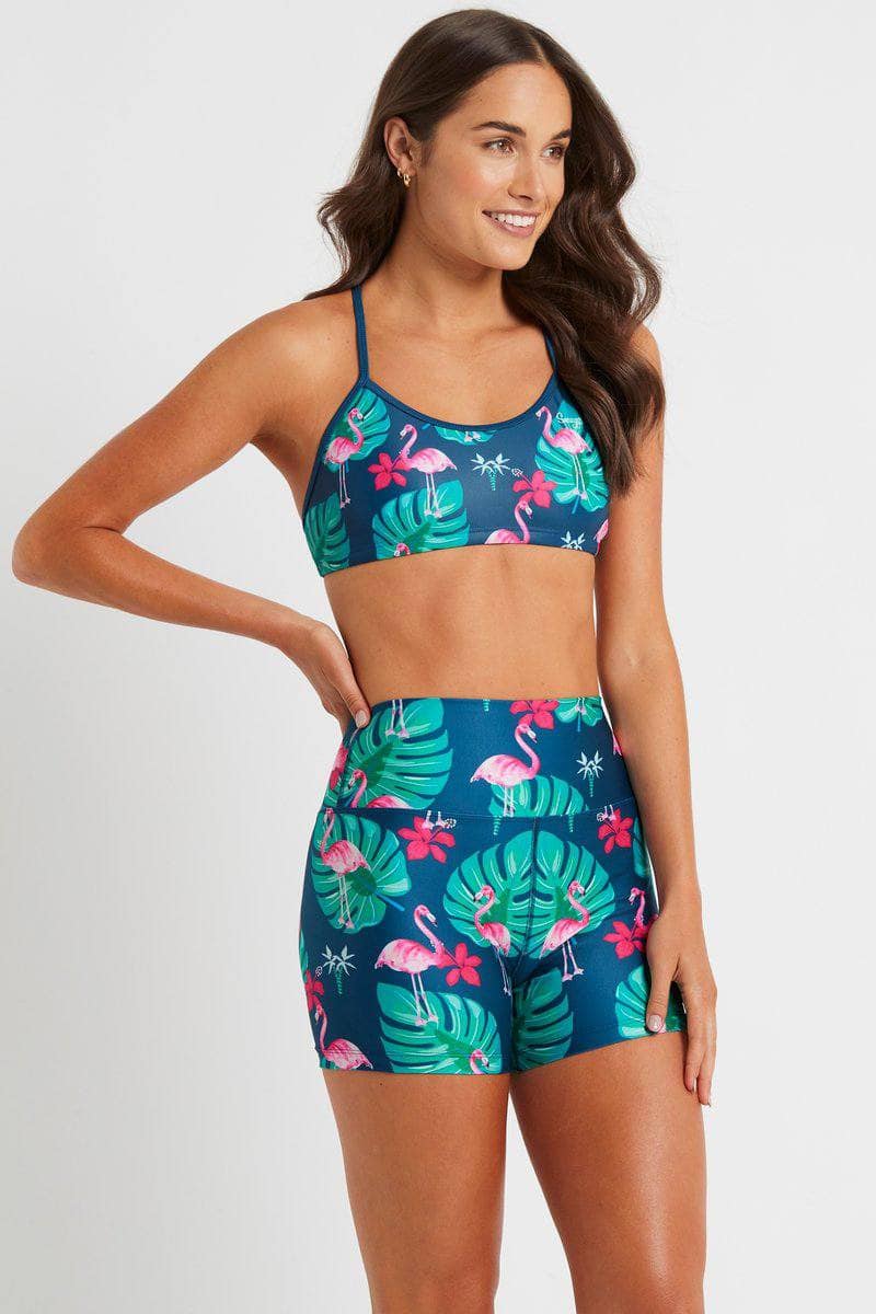 Budgy Smuggler Flamingo Booty Shorts Budgy Smuggler - Baggy Greens Splash Swimwear Bikini Bottoms