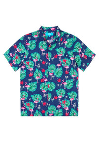 Budgy Smuggler Flamingo Hawaiian Party Shirt Splash Swimwear Underwear