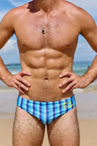 Budgy Smuggler Riviera Blue Stripe Riviera Blue Stripe Splash Swimwear Underwear