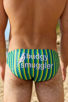 Budgy Smuggler Riviera Green Stripe Budgy Smuggler Sailor Stripes Dobule Blue Splash Swimwear Underwear