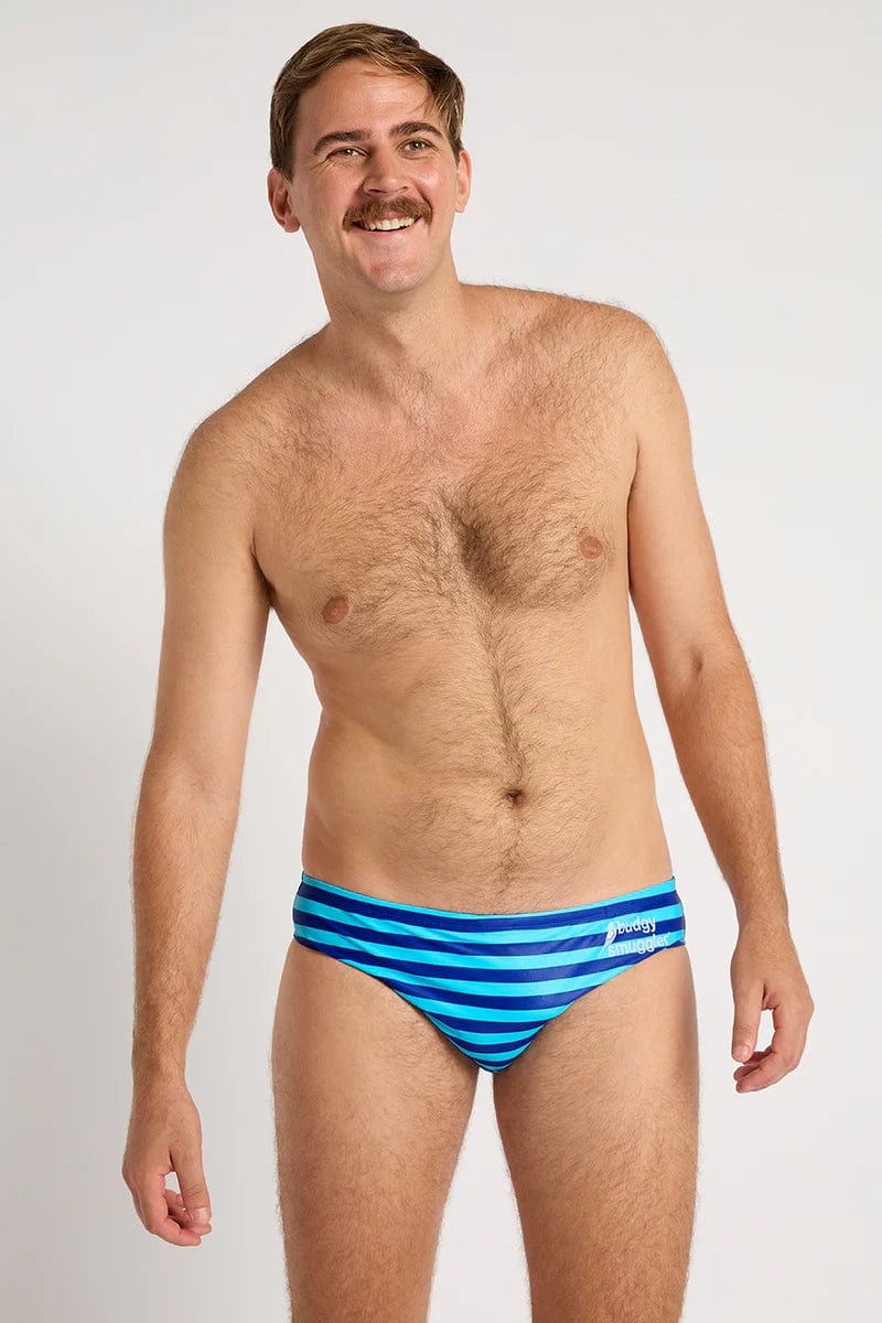 Budgy Smuggler Sailor Stripes Double Blue Budgy Smuggler Sailor Stripes Dobule Blue Splash Swimwear Underwear