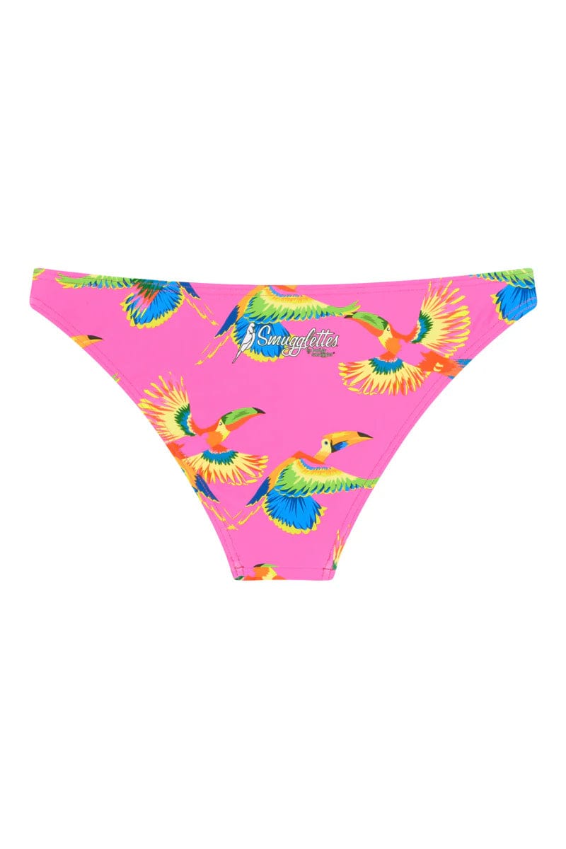 Budgy Smuggler Shelly Bottom in Flying Parrots Shelly Bottom in Flying Parrots Splash Swimwear Bikini Bottoms