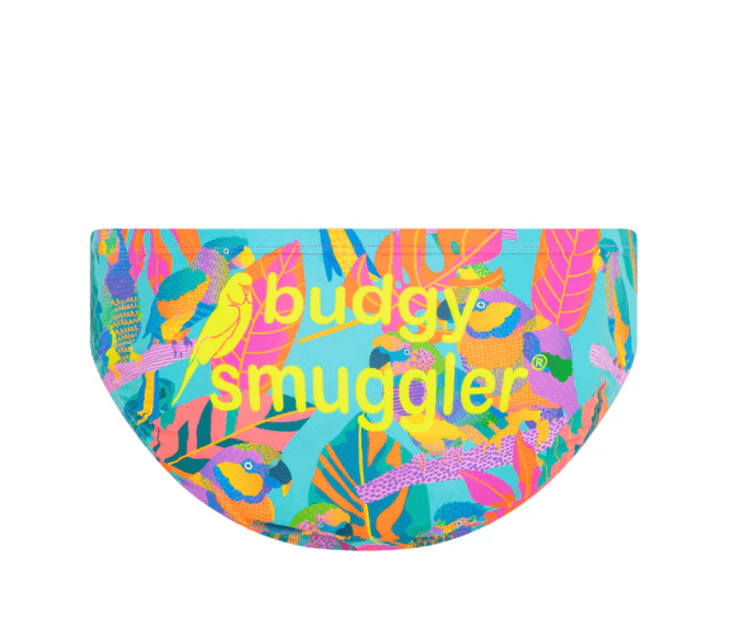 Budgy Smuggler Mens Brief Techno Parrots Budgy Smuggler Palm Trees