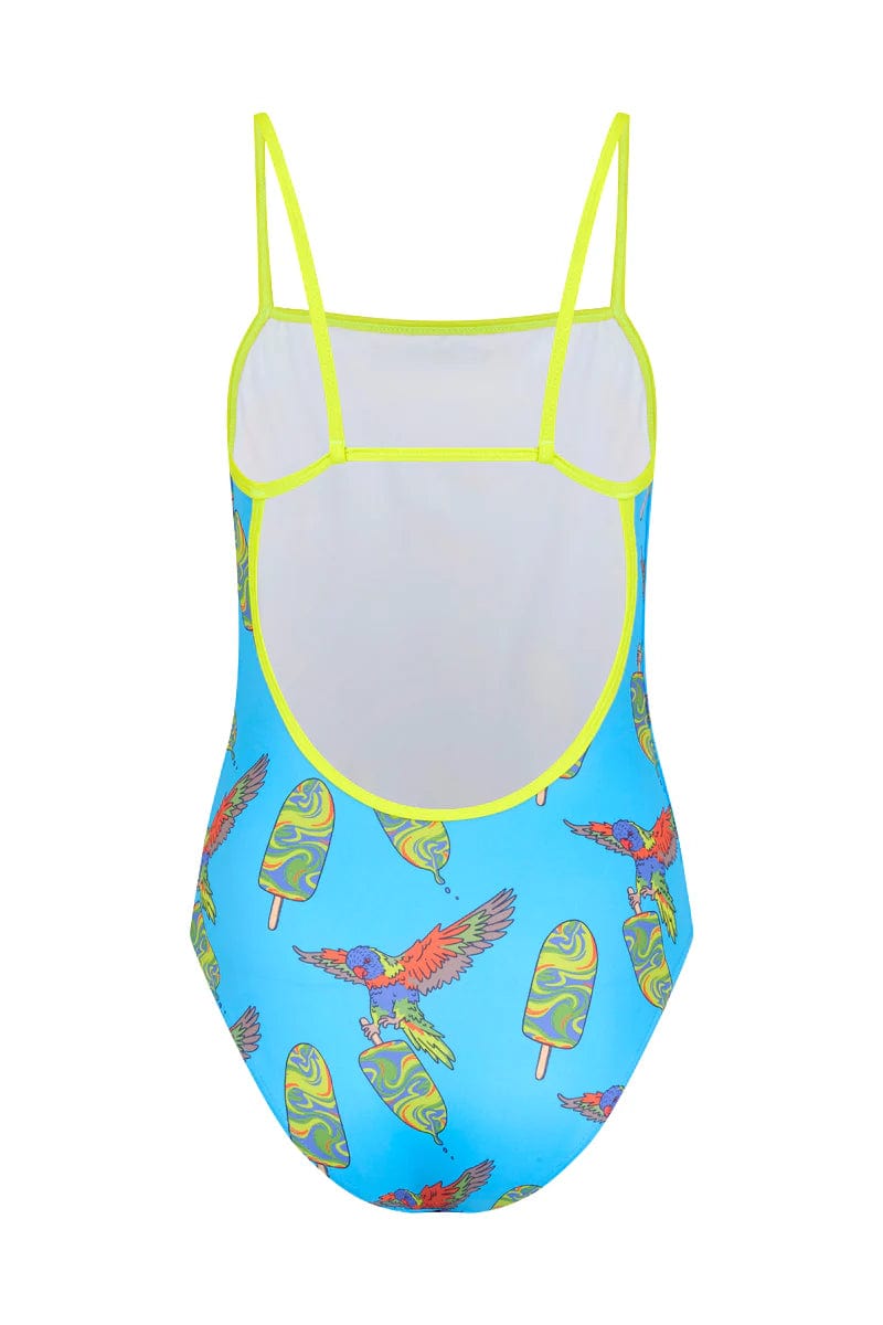 Budgy Smuggler Thin Strap Racer in Lorikeet Budgy Smuggler Thin Strap Racer in TradeMutt Bonza Splash Swimwear Underwear