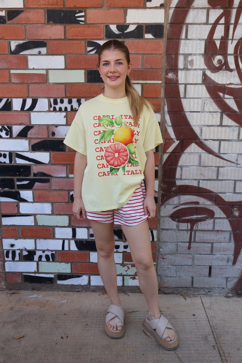 By Frankie PJ's/T-Shirt Set - Capri Italy By Frankie White/ Red Cherry Spicy Margs Club T-Shirt Set Splash Swimwear Clothing