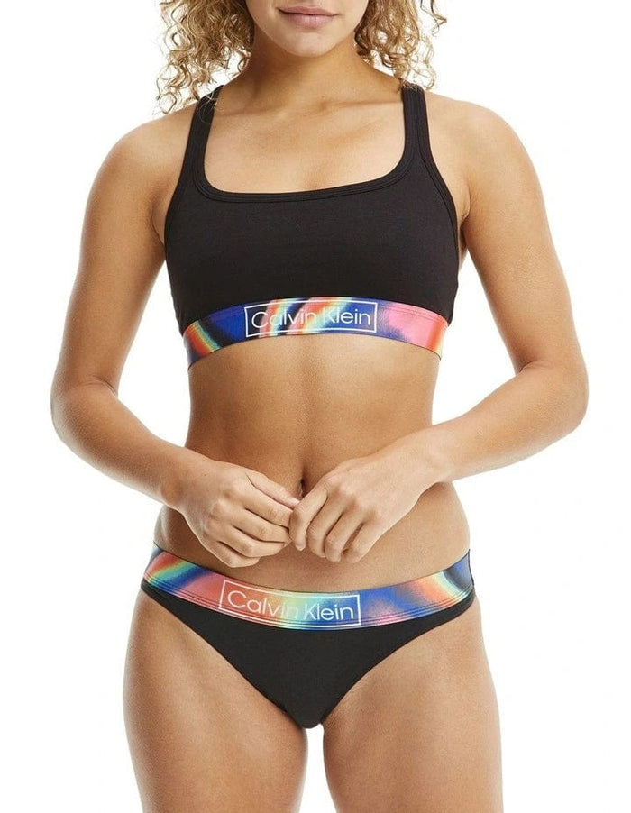 Calvin Klein Pride Bralette - Black Splash Swimwear Bikini Tops