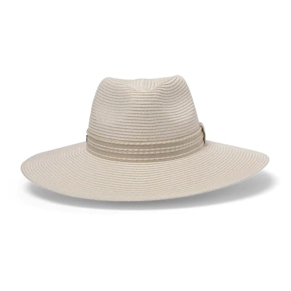 Canopy Bay Whitehaven Wide Brim Fedora - Ivory Splash Swimwear