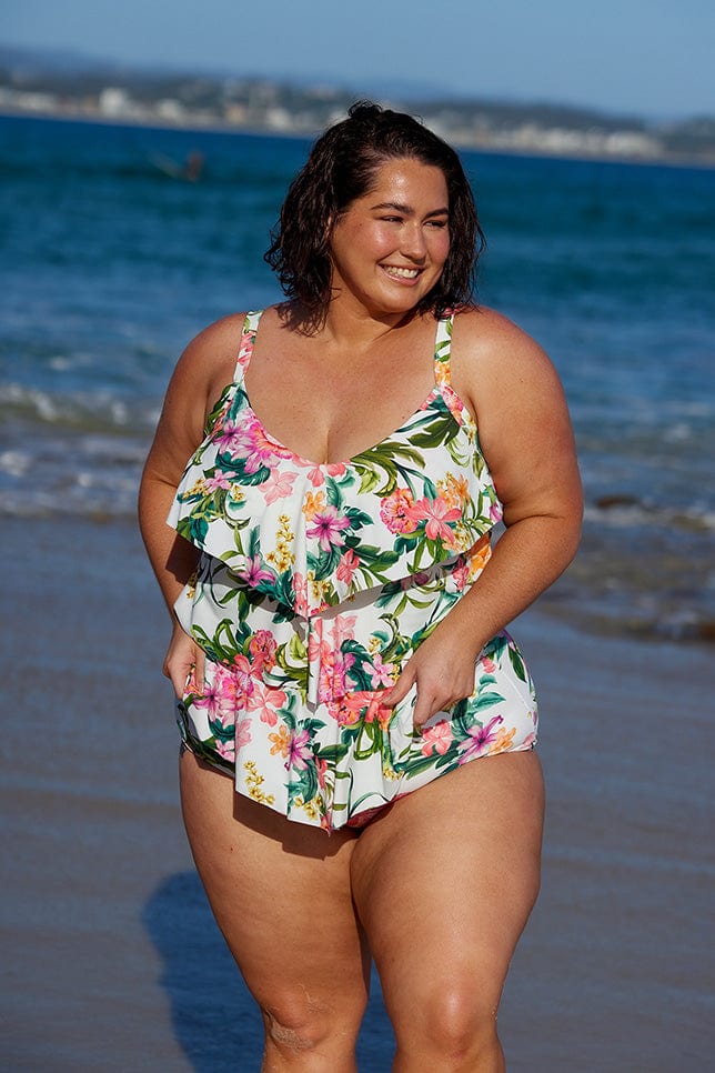 Capriosca Bora Bora 3 Tier Tankini Top CBBW9709 Splash Swimwear Swim Dress, Tankini & One Piece 10 / White 9351571063149